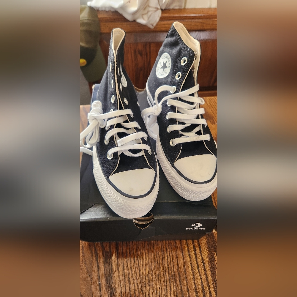 Converse Kids High-Top Sneakers - Black and White